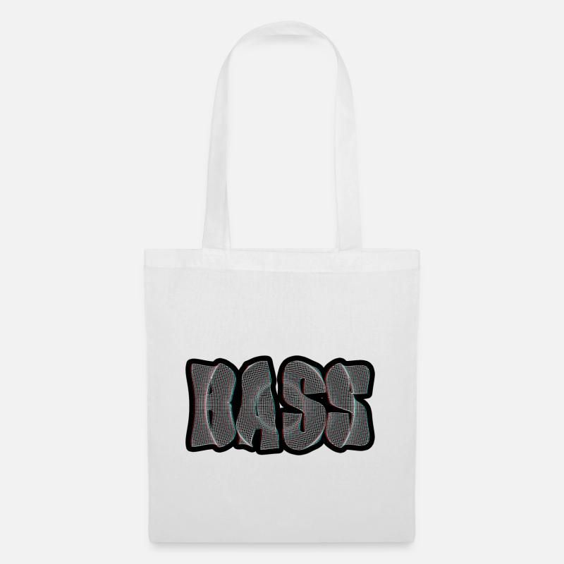Bass Text 3D - Tote Bag - white