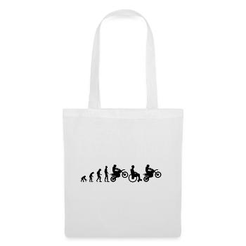 Motocross Evolution gute Besserung geschenk - Stoffbeutel - Weiß - Vorne