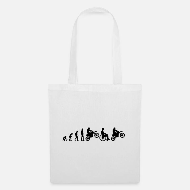 Motocross Evolution gute Besserung geschenk - Stoffbeutel - Weiß