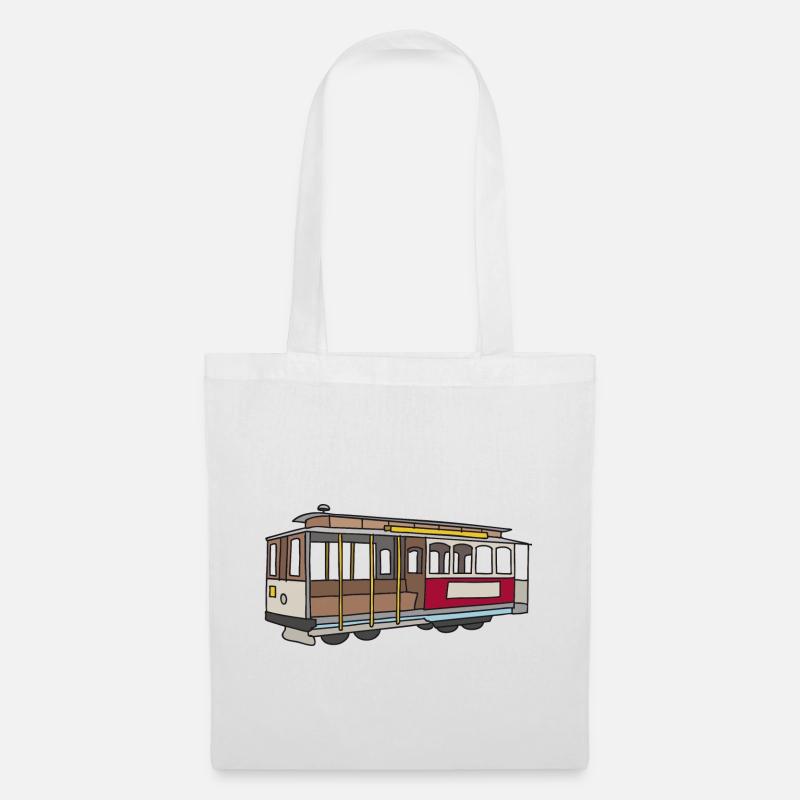 San Francisco Cablecar c - Stoffbeutel - Weiß