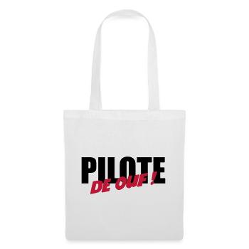 Pilote de ouf ! - Sac en tissu - blanc - Devant
