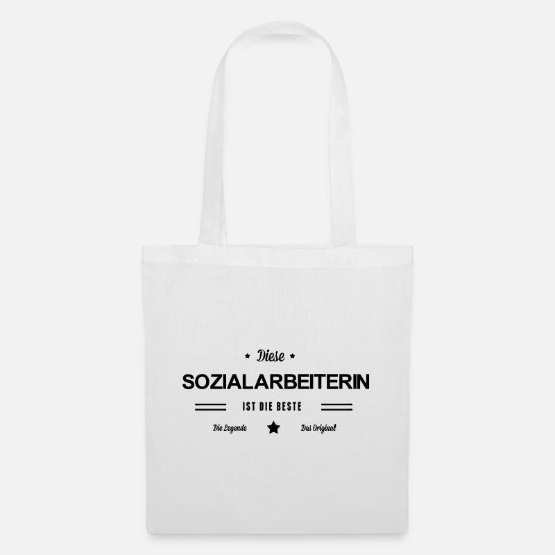 Beste Sozialarbeiterin - Stoffbeutel - Weiß