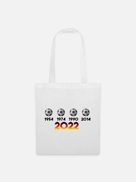 Fußball Deutschland Football Weltmeisterschaft - Stoffbeutel - Weiß