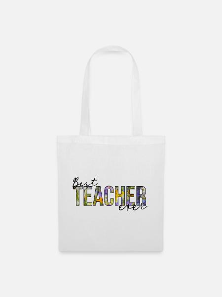Best Teacher ever - Stoffbeutel - Weiß