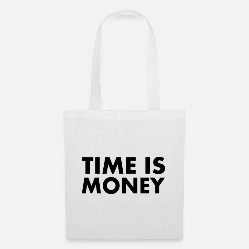 Time is money - Stoffbeutel - Weiß
