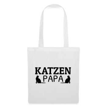 Bester Katzen Papa der Welt Katzenpapa Hauskatzen - Stoffbeutel - Weiß - Vorne