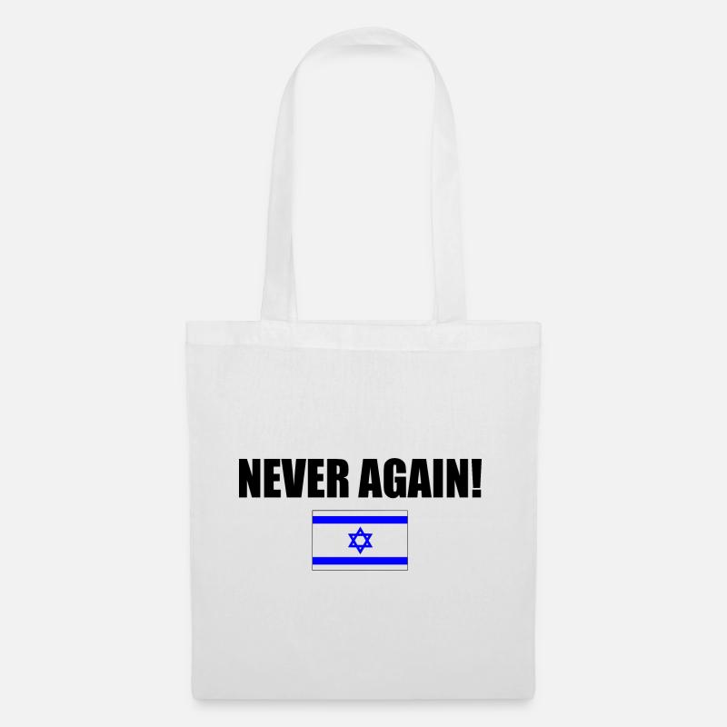 Never again - israel - Stoffbeutel - Weiß