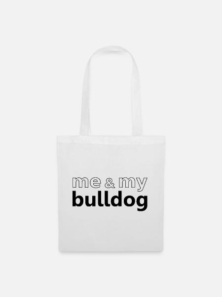 moi et mon bouledogue - Sac en tissu - blanc