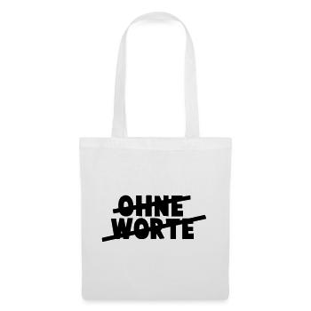 Ohne Worte - Stoffbeutel - Weiß - Vorne