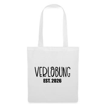 Hochzeit Verlobung 2026 - Stoffbeutel - Weiß - Vorne