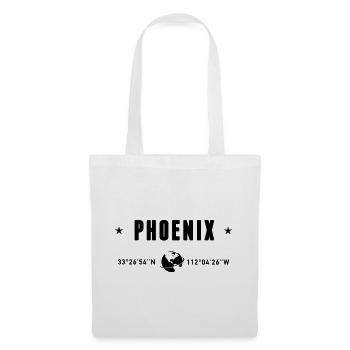 Phoenix, Arizona, Koordinaten Planet Erde - Stoffbeutel - Weiß - Vorne