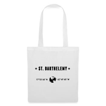 St Barthelemy Caribbean Coordinates Globe - Tote Bag - white - Front