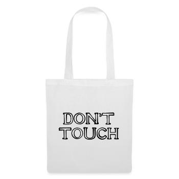 DON'T TOUCH handgezeichnet - Stoffbeutel - Weiß - Vorne
