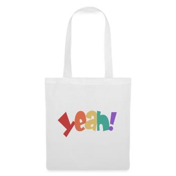 Bunte Yeah Typografie Design - Stoffbeutel - Weiß - Vorne