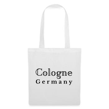 Cologne Germany Schriftzug Geschenkidee Köln  - Stoffbeutel - Weiß - Vorne