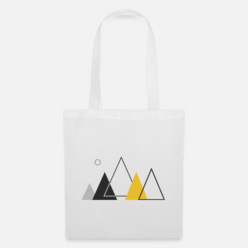 triangle mountains - simple style - Stoffbeutel - Weiß