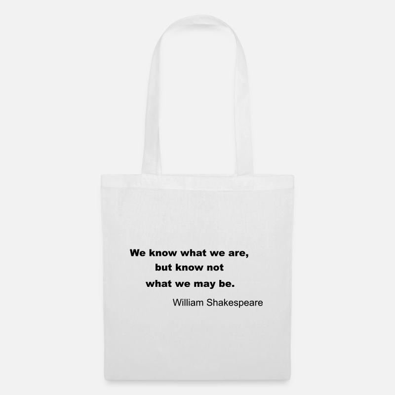 William Shakespeare Quote - Tote Bag - white