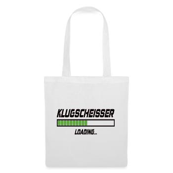 Klugscheisser Loading... - Stoffbeutel - Weiß - Vorne