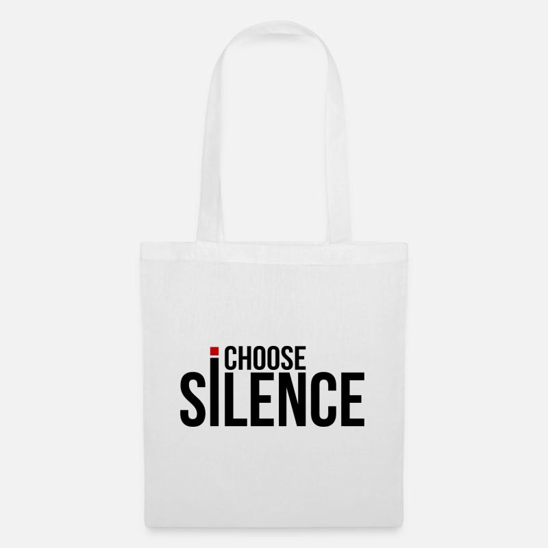 I Choose Silence - Tote Bag - white