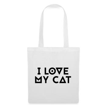 I love my cat - Stoffbeutel - Weiß - Vorne
