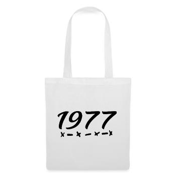 1977 Naissance - 48e anniversaire 1977 Légende 1977 - Sac en tissu - blanc - Devant