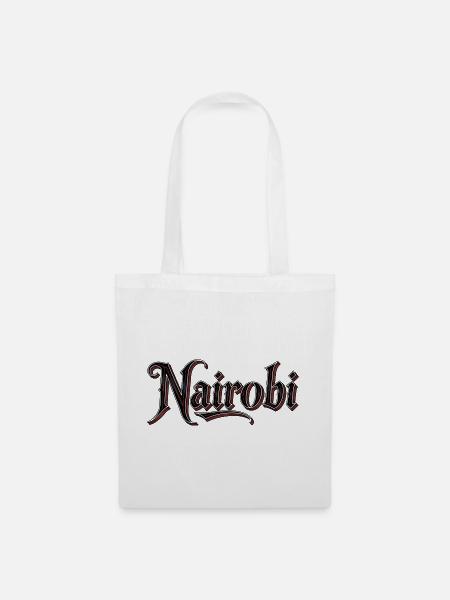 Naïrobi Stadtname im Gothic-Stil - Stoffbeutel - Weiß
