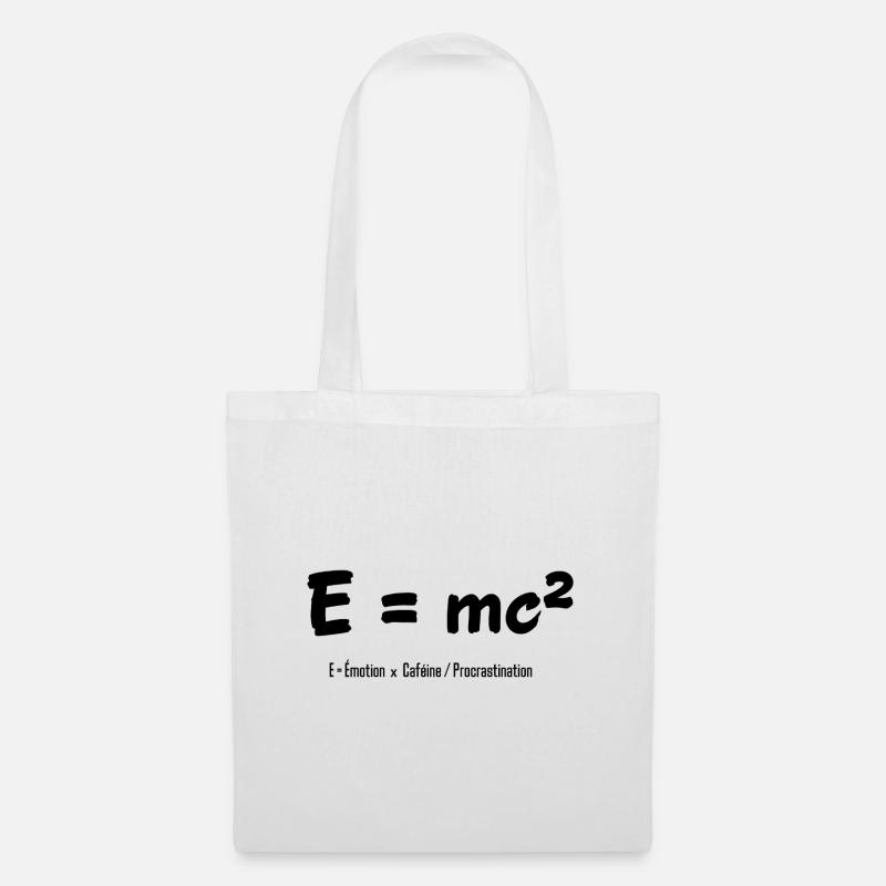 E = mc² - Sac en tissu - blanc
