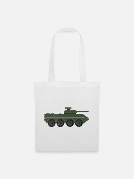 Militär-LKW - Stoffbeutel - Weiß