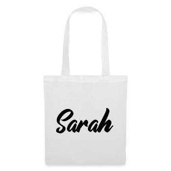 sarah_name - Stoffbeutel - Weiß - Vorne