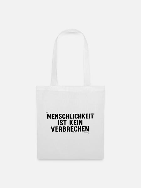 Human Rights Statement Typografie Design - Stoffbeutel - Weiß