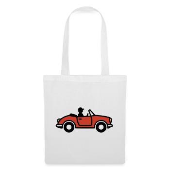 Cabriolet Sport Car Italie Voiture de vacances - Sac en tissu - blanc - Devant