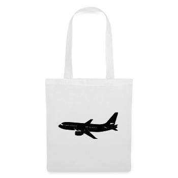 avion - Sac en tissu - blanc - Devant