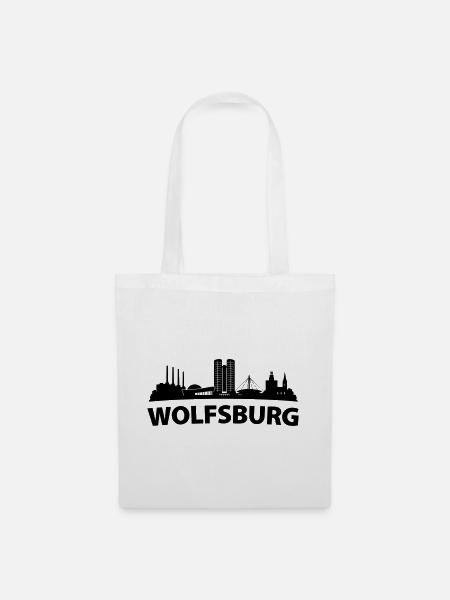 Wolfsburg Skyline - Stoffbeutel - Weiß