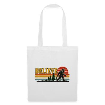 Glaub an Bigfoot Sunset Retro - Stoffbeutel - Weiß - Vorne