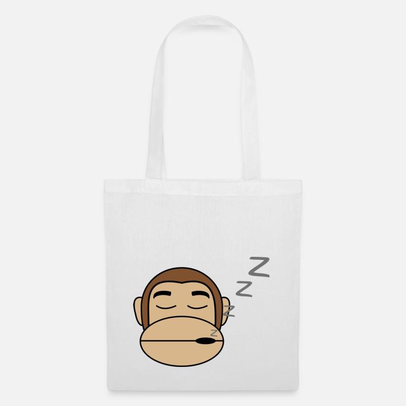Sleepy Monkey - Tote Bag - white