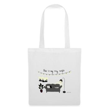 Chill couch sofa wohnung geschenk - Stoffbeutel - Weiß - Vorne