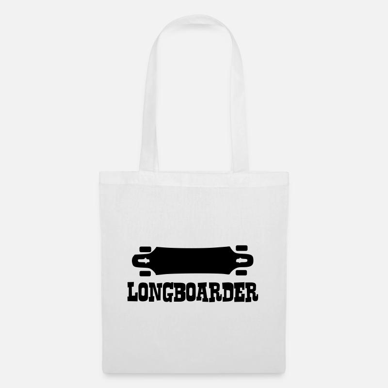 Longboard,Longboarder,Skateboard,Skate,Skater - Stoffbeutel - Weiß