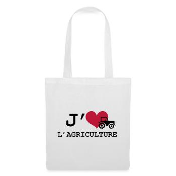 J'aime l'agriculture ! - Sac en tissu - blanc - Devant