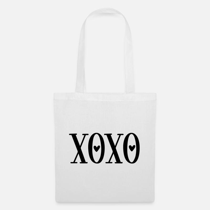 XOXO Love Minimalist Design - Stoffbeutel - Weiß