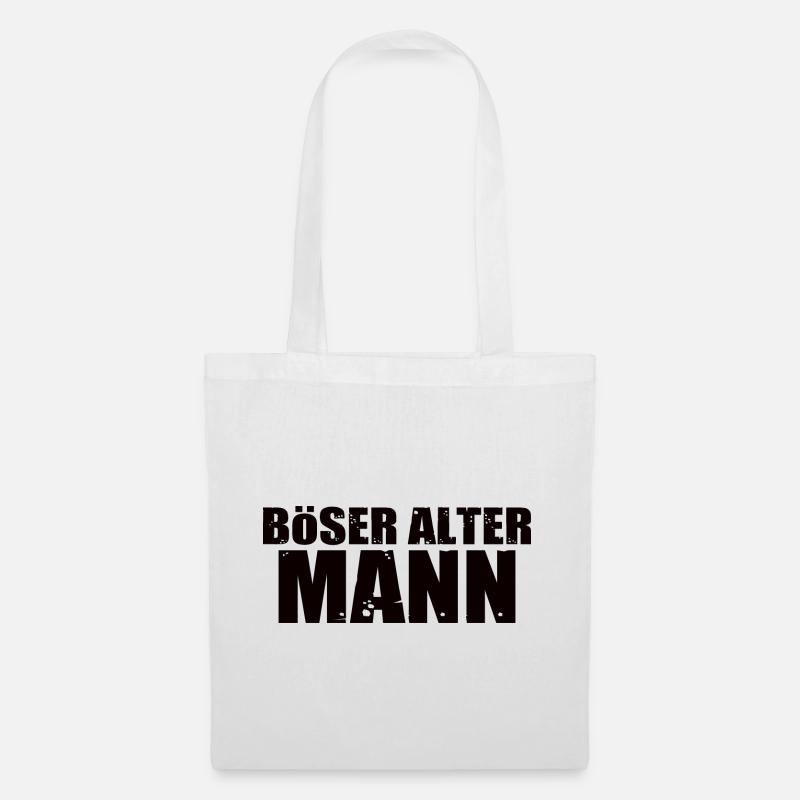 Böser Alter Mann - Stoffbeutel - Weiß