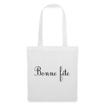 FÊTE DES PÈRES. BONNE FÊTE PAPA. PAPA. BONNE FÊTE - Sac en tissu - blanc - Devant