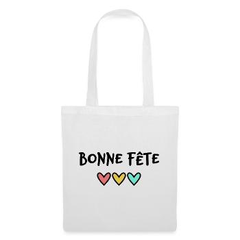FÊTE DES MÈRES. BONNE FÊTE MAMAN. MAMAN. FÊTE - Sac en tissu - blanc - Devant