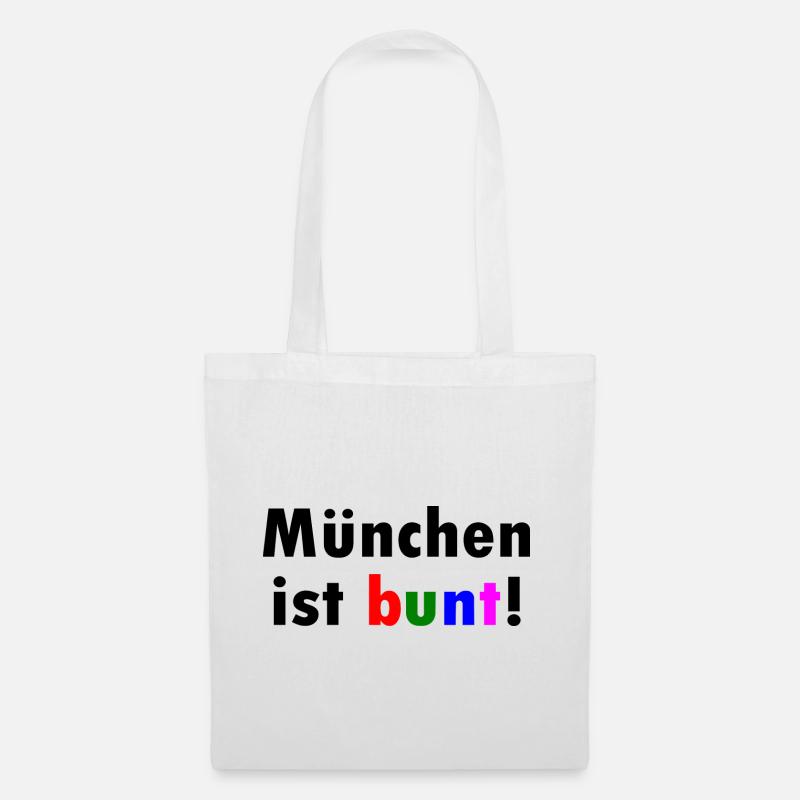 München ist bunt - Stoffbeutel - Weiß
