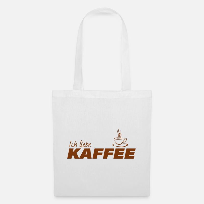 ICH LIEBE KAFFEE - Stoffbeutel - Weiß