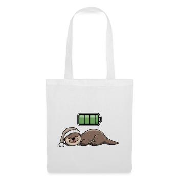 Sea Otter Sleeping Recharging Night Bedtime - Stoffbeutel - Weiß - Vorne