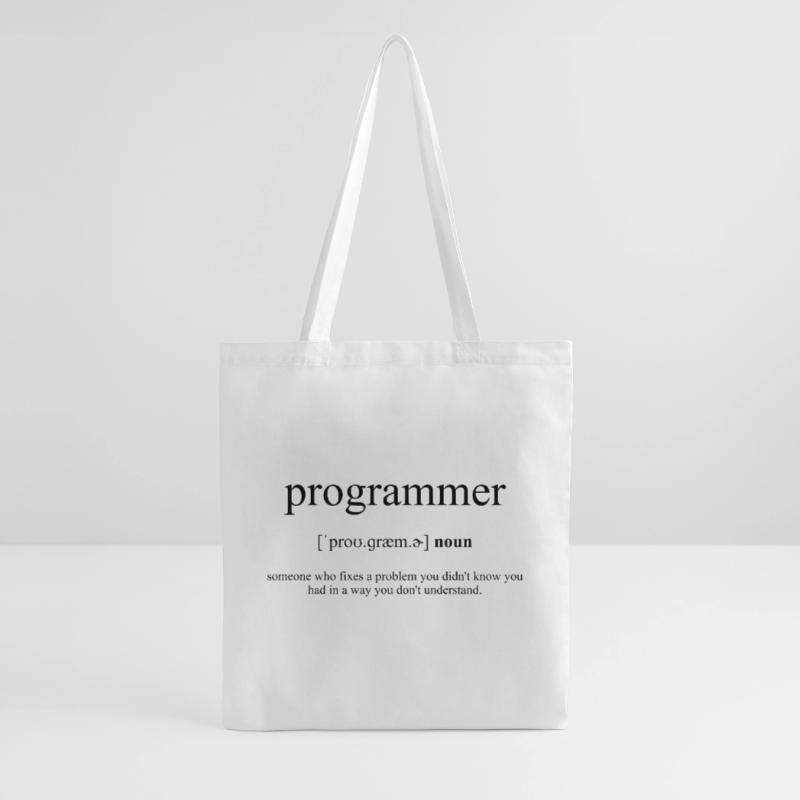 Programmer (Programmierer) Definition Dictionary Stoffbeutel