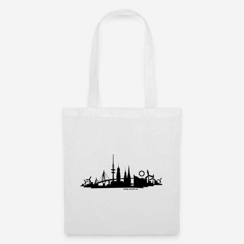 Skyline "Hamburg" - Stoffbeutel - Weiß