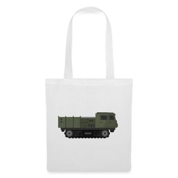 Camion militaire - Sac en tissu - blanc - Devant