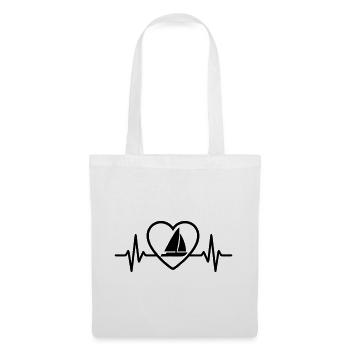 Heart Catamaran – Passion Sailing - Tote Bag - white - Front