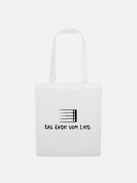 Das Ende vom Lied – Musik Spruch doppeldeutig - Stoffbeutel - Weiß